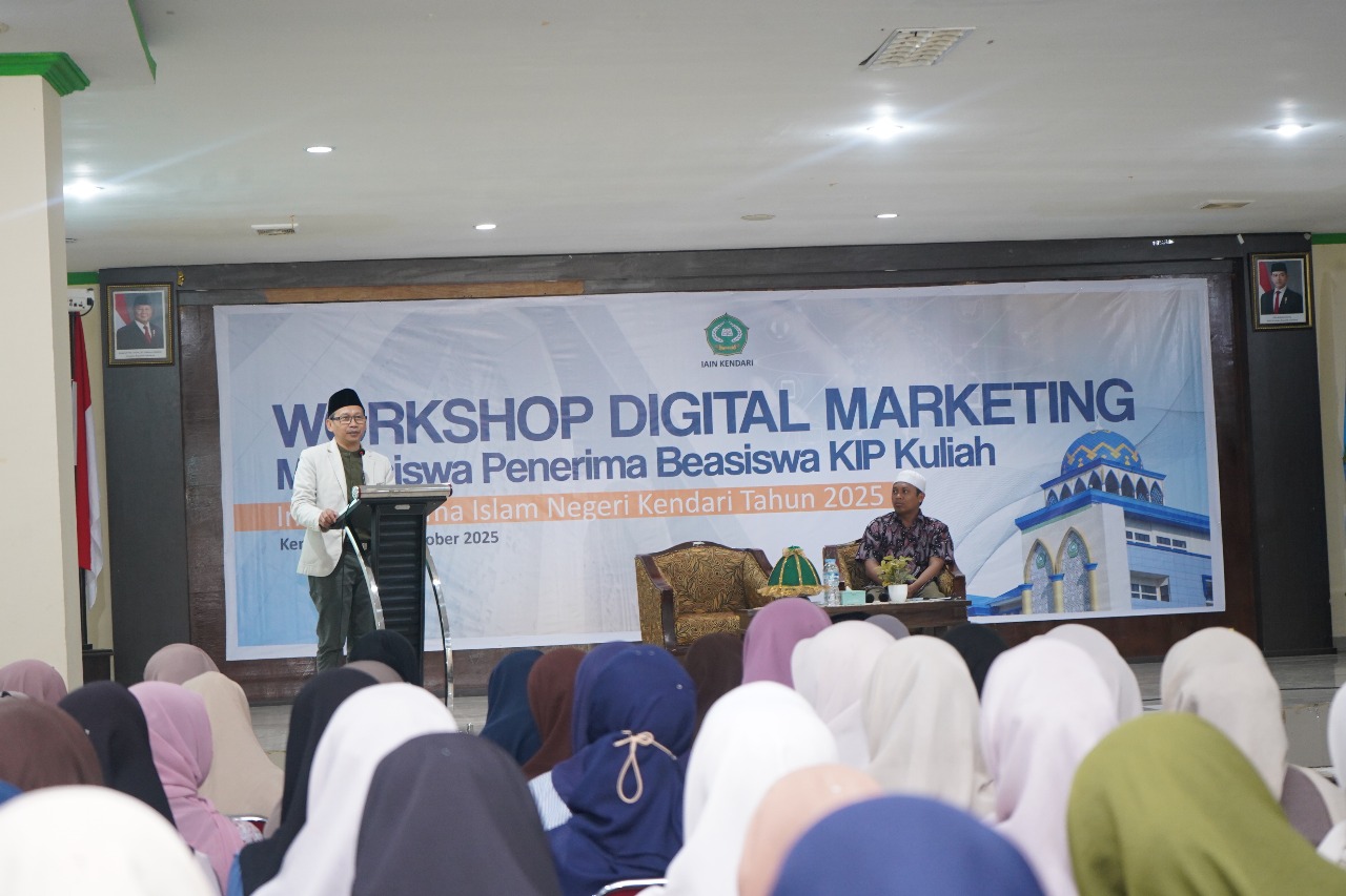 IAIN Kendari Gelar Workshop Digital Marketing Bagi Penerima KIP Kuliah IAIN Kendari Tahun 2024