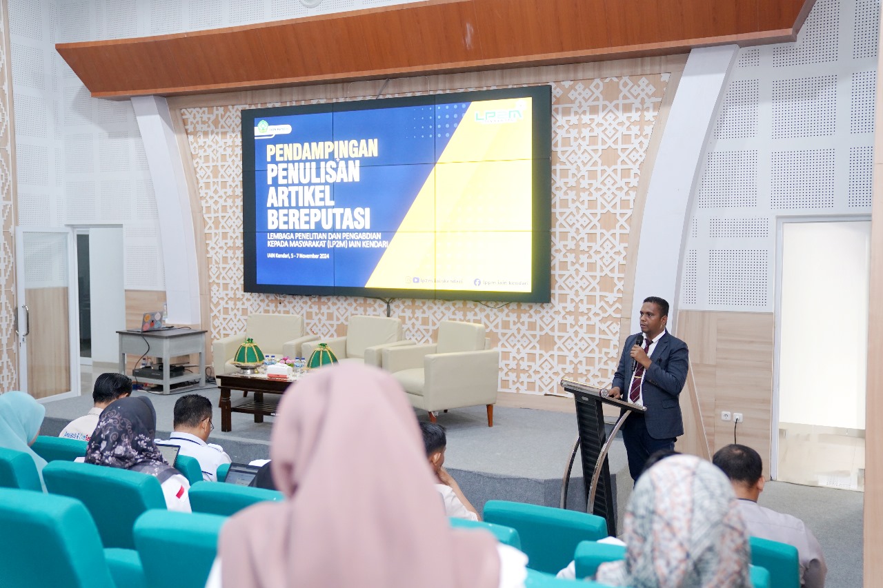 Dorong Publikasi di Jurnal Internasional, LPPM IAIN Kendari Gelar Pendampingan Penulisan Artikel Bereputasi