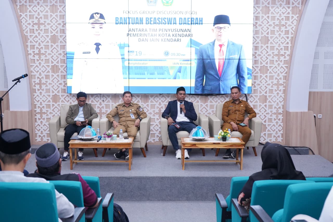 IAIN Kendari dan Pemkot Kendari Gelar FGD Penyusunan Rancangan Perwali Bantuan Beasiswa Mahasiswa
