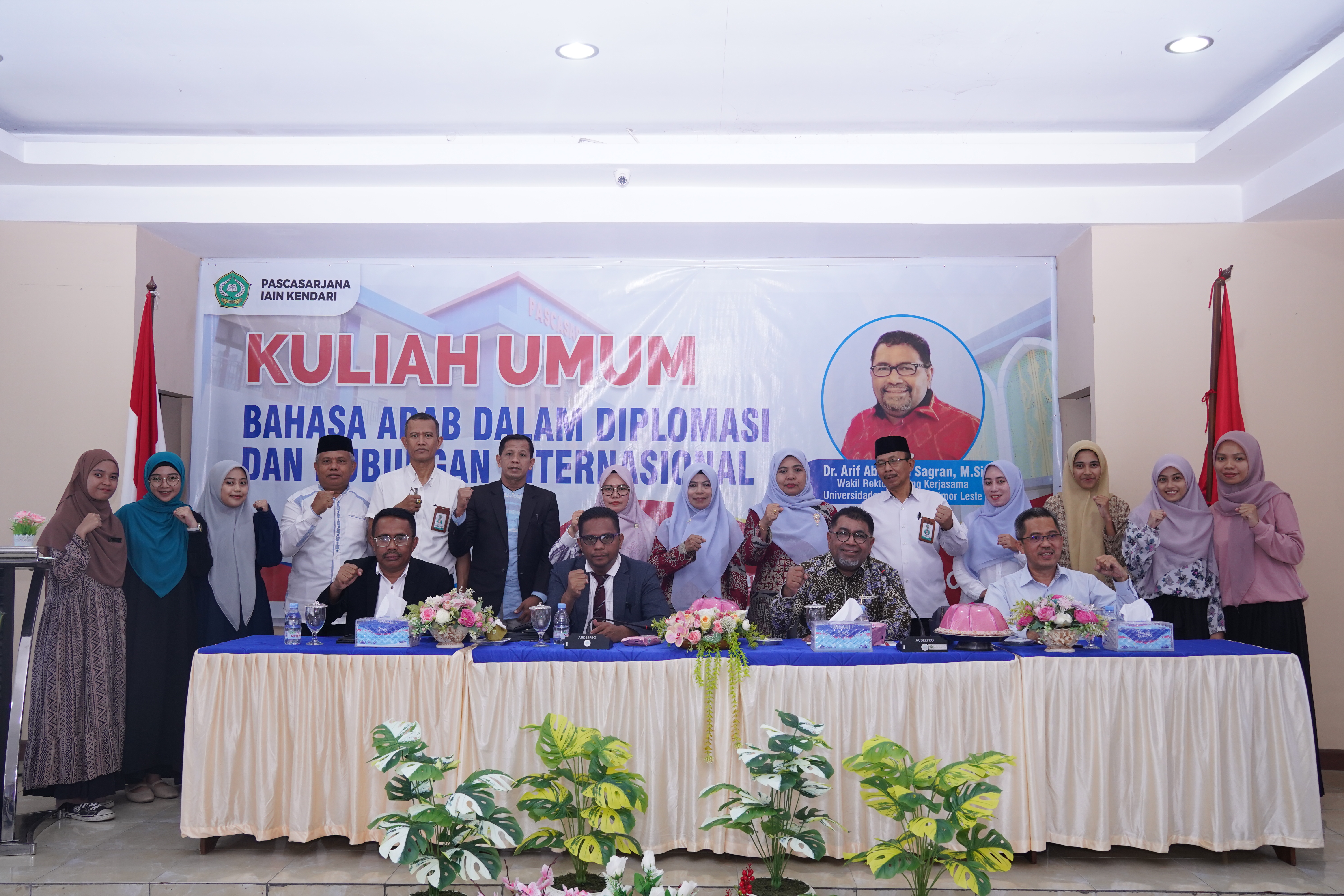 Pascasarjana IAIN Kendari Bahas Peran Bahasa Arab dalam Diplomasi Global Bersama Vice Rektor Dili University