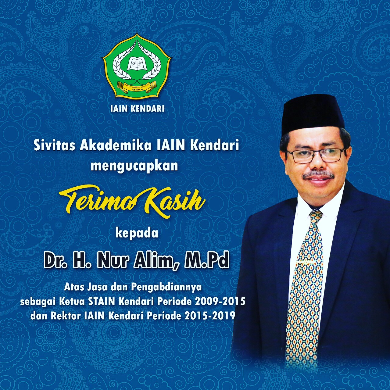 Terima Kasih Bapak Dr. H. Nur Alim, M.Pd