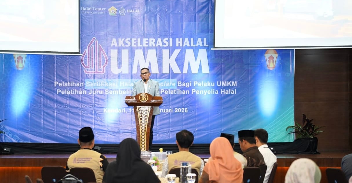 Halal Center IAIN Kendari Kerja Sama dengan BI Sultra, Gelar Pelatihan Sertifikasi untuk UMKM